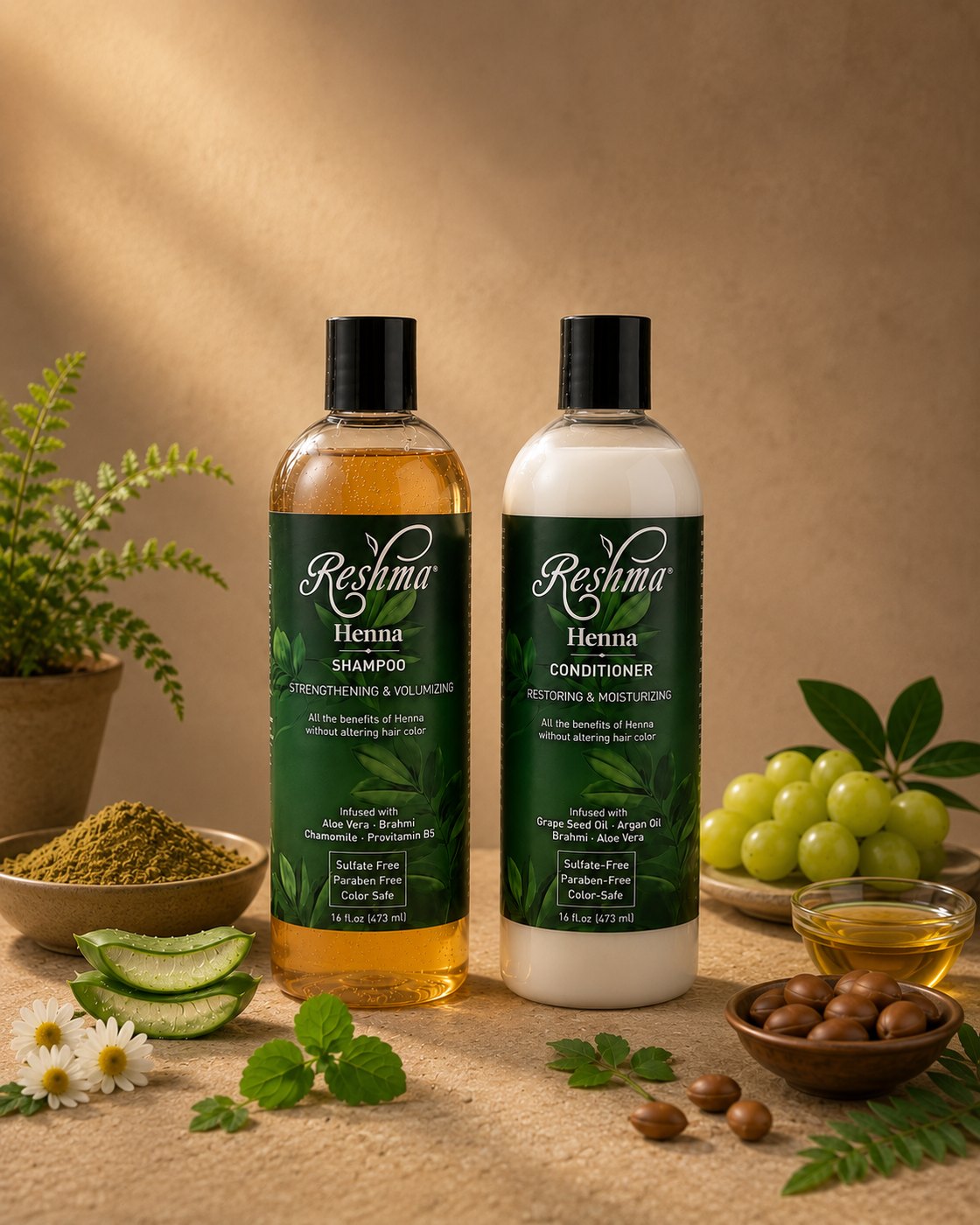 Reshma Henna Shampoo + Conditioner Bundle